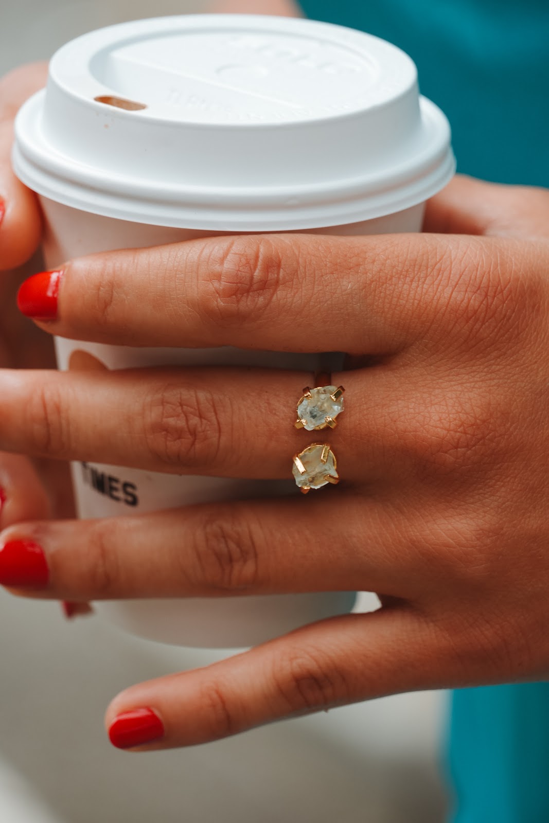 Dengo Rings - Gold Aquamarine