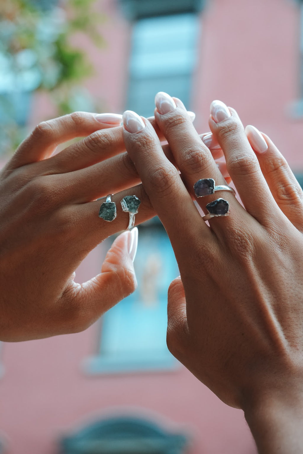 Jobim Rings - Silver Aquamarine