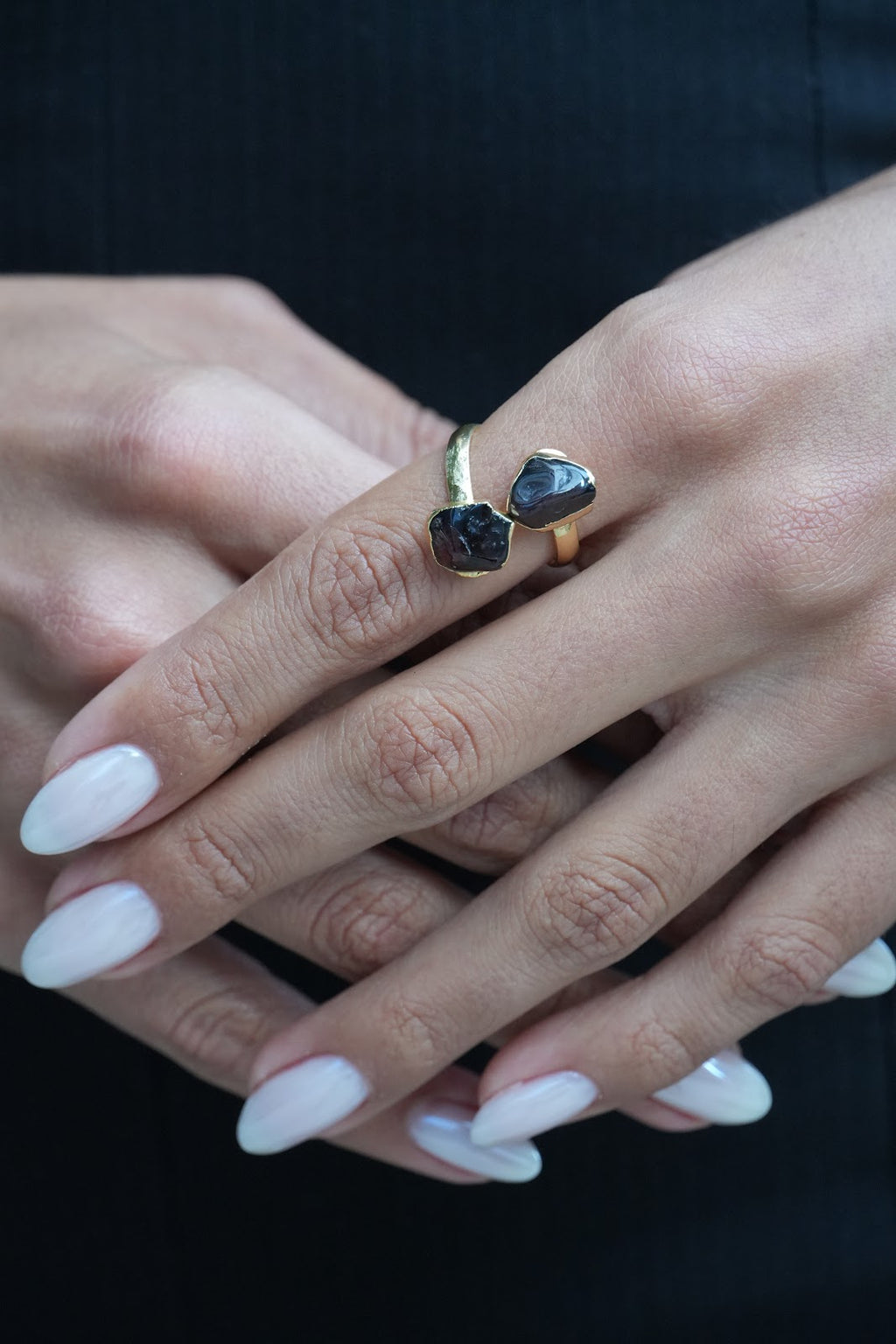 Jobim Rings - Gold Obsidian