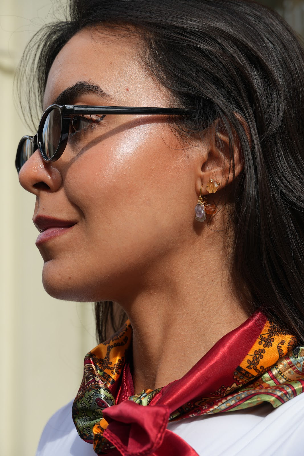 Denguinho Earrings - Gold Citrine