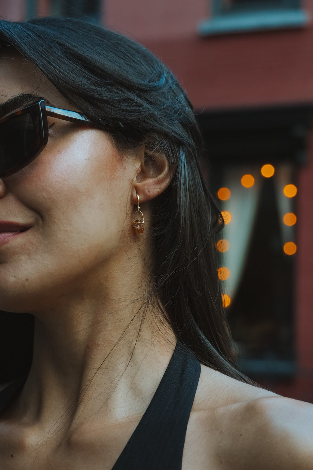 Caraiva Earrings - Gold Citrine