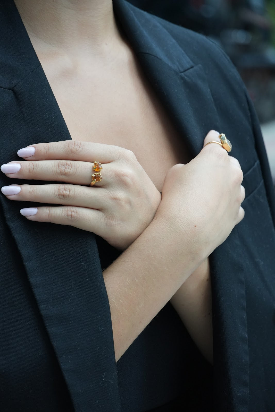 Dengo Rings - Gold Citrine