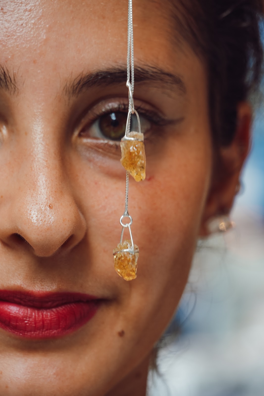 Tarsila Necklace - Silver Citrine